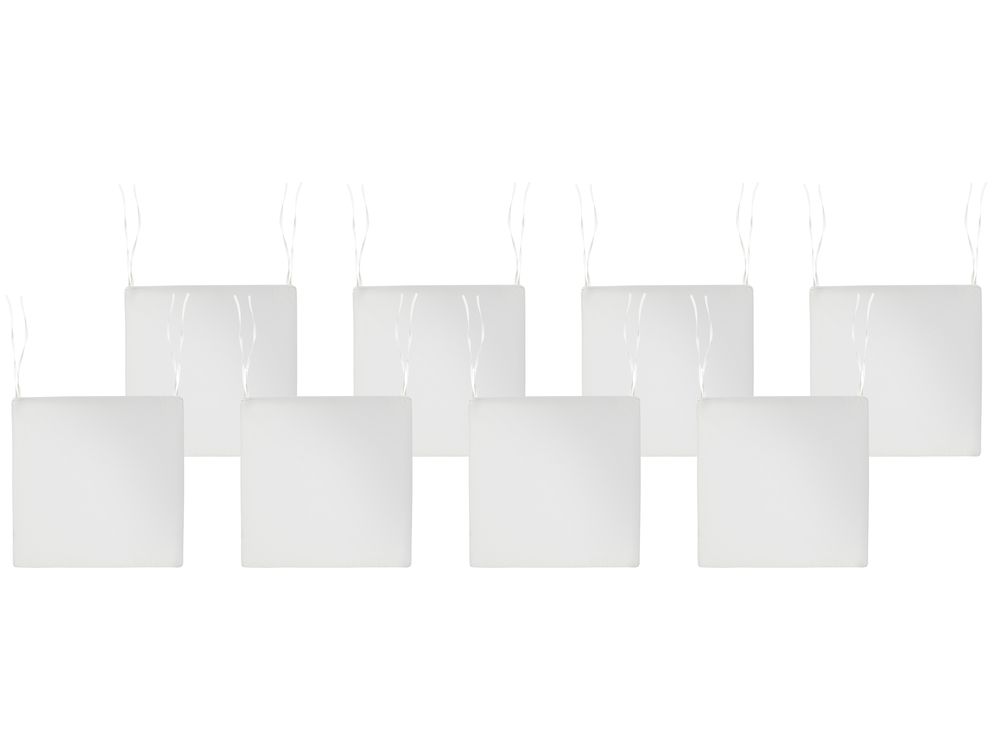 Set di 8 cuscini per sedie SASSARI PREMIUM 46 x 46 cm Bianco sporco