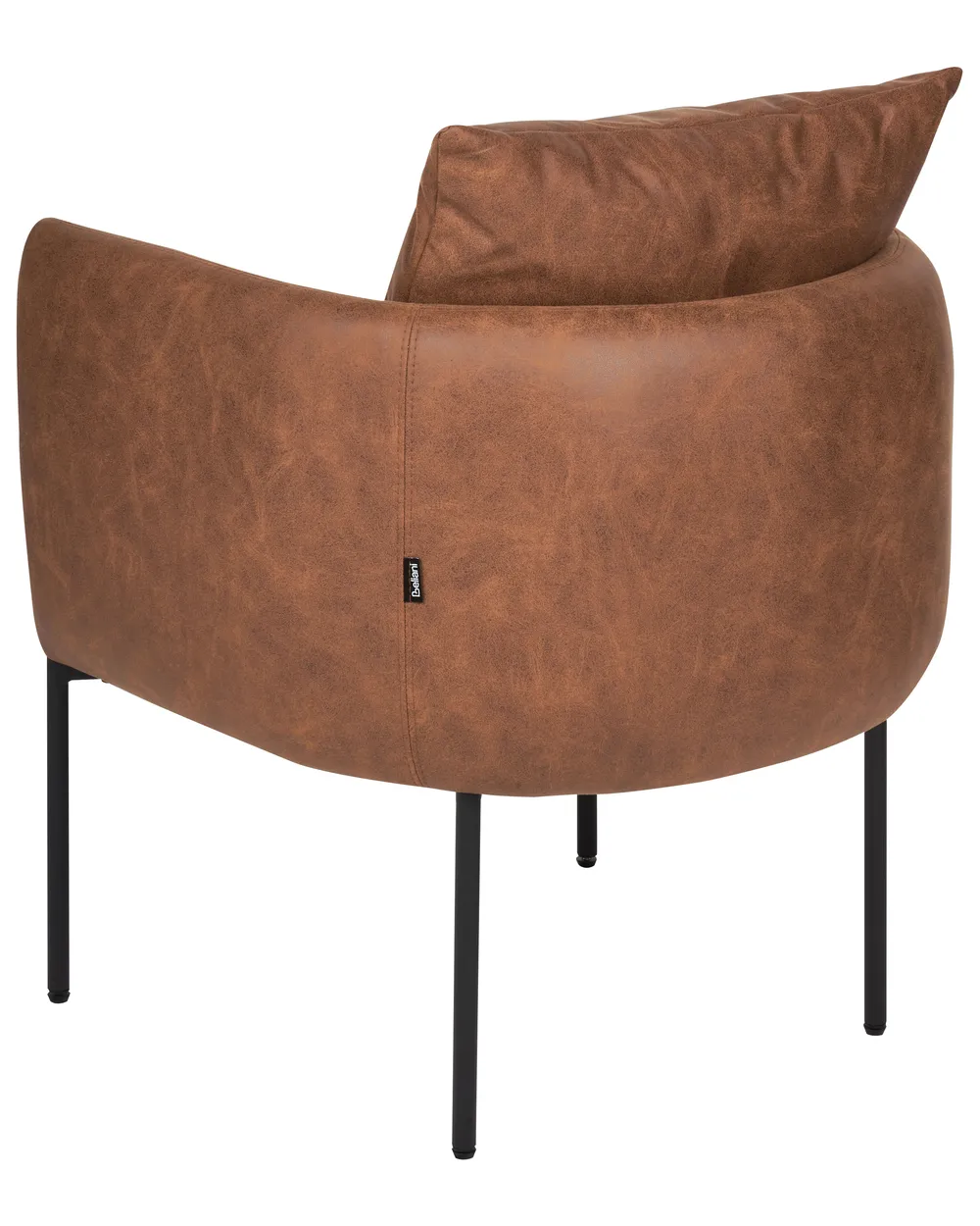 Armchair MALMOS Faux Leather Brown_931413