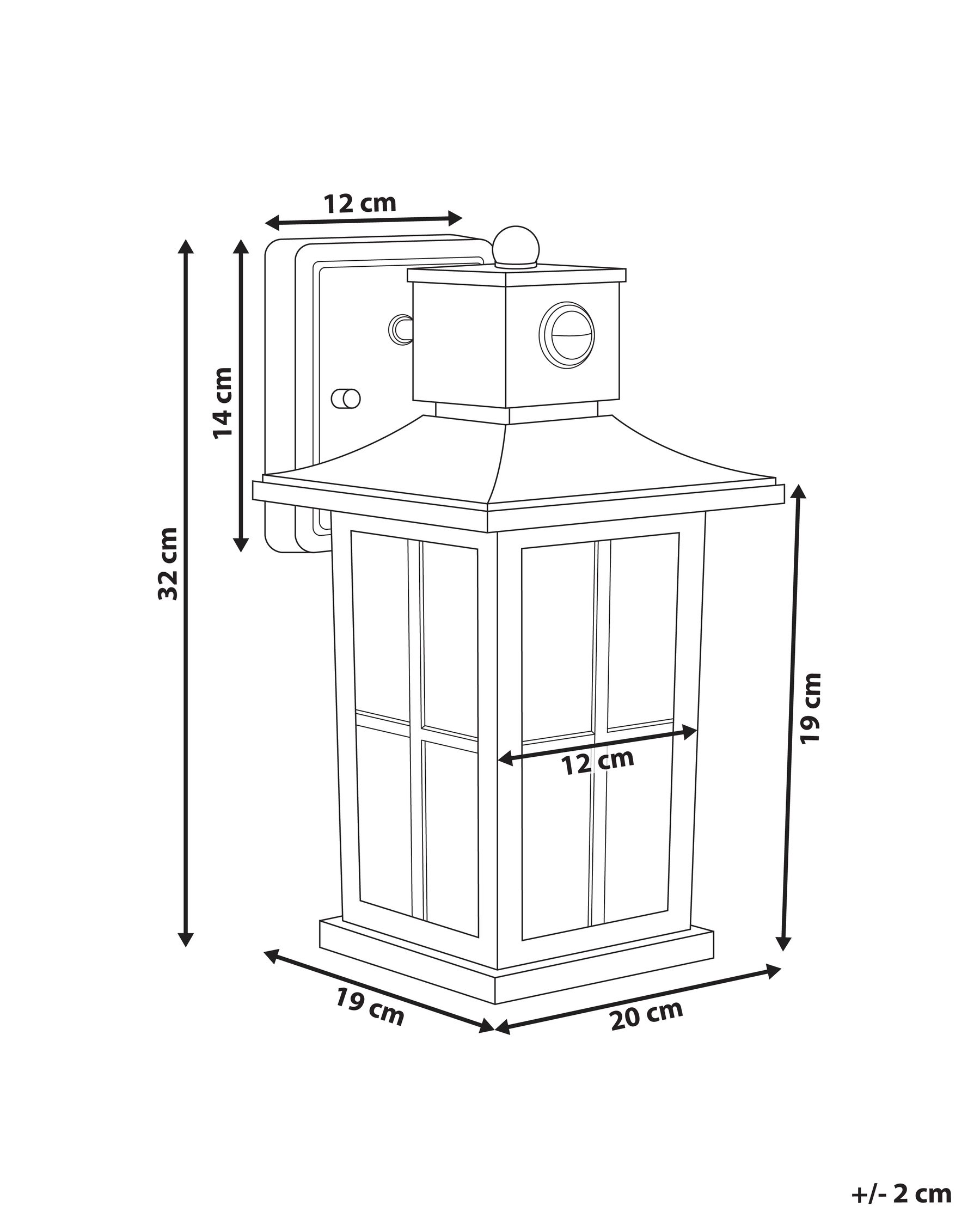 Outdoor Wall Light AZMAK with Motion Sensor Black_985744
