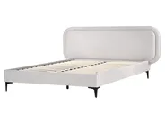 Bett mit Lattenrost Samtstoff SUZETTE 160 x 200 cm Hellgrau_989478