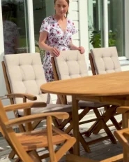 Set of 8 Back/Seat Cushions MAUI PREMIUM Light Beige_1012573