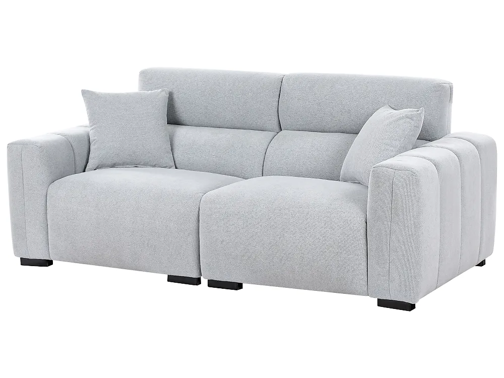 Sofa 3 Seater FAUSKAN Fabric Light Blue_1184527