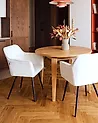 Conjunto de 2 sillas de comedor JASMIN Terciopelo Beige claro