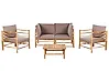 Garden Lounge Set with Table 4 Seater CERRETO Bamboo Taupe