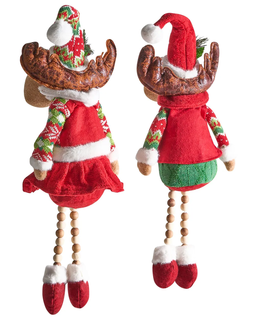 Set of 2 Christmas Decorations GEITSJOEN 55/58 cm Reindeer Multicolour_1023102