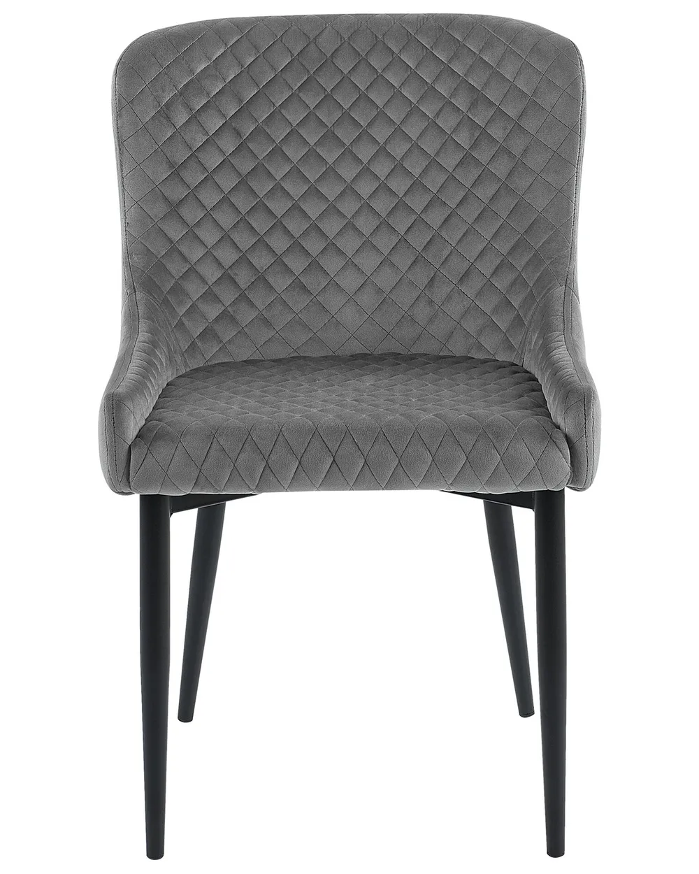 Set di 2 sedie da pranzo SOLANO Velluto Grigio_752151