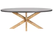 Set da pranzo da giardino 6 posti ORISTANO con cuscini Cemento Nero_945947