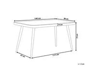 Stół ogrodowy LIPARI 140 cm 80 cm Szkło Szary_808260