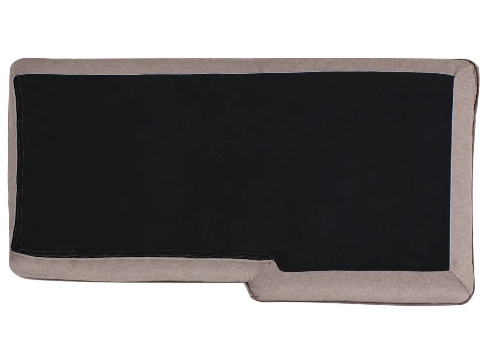 Corner Sofa 3 Seater ELVENES Velvet Taupe Right Hand_966919