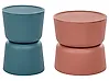 Kétdarabos kisasztal szett ATACAMA 32/40 cm 32/40 cm Kékeszöld Narancssárga