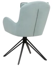 Set of 2 Dining Chairs Swivel AVELAR Fabric Light Blue_945013