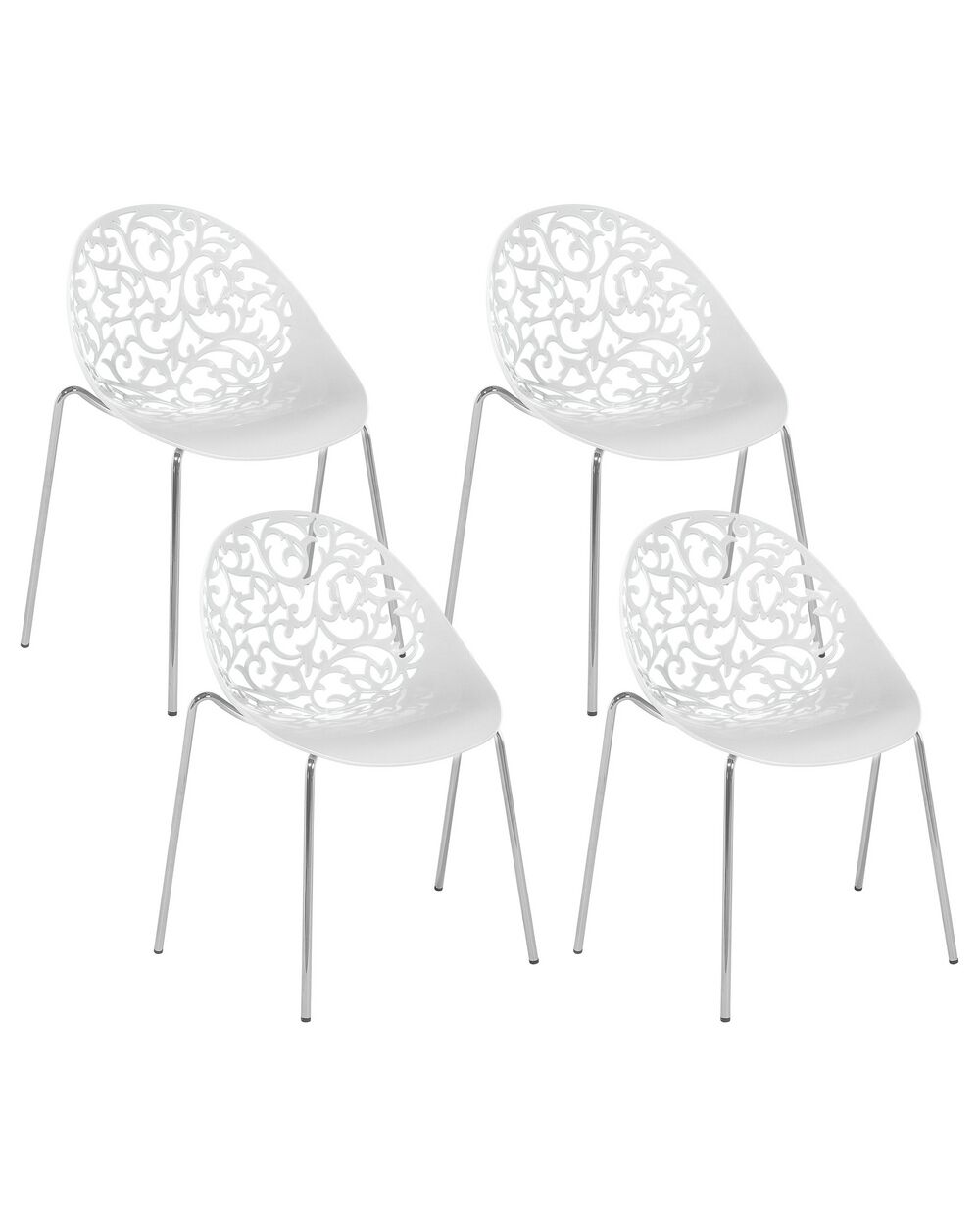 White metal chairs set of 4 online