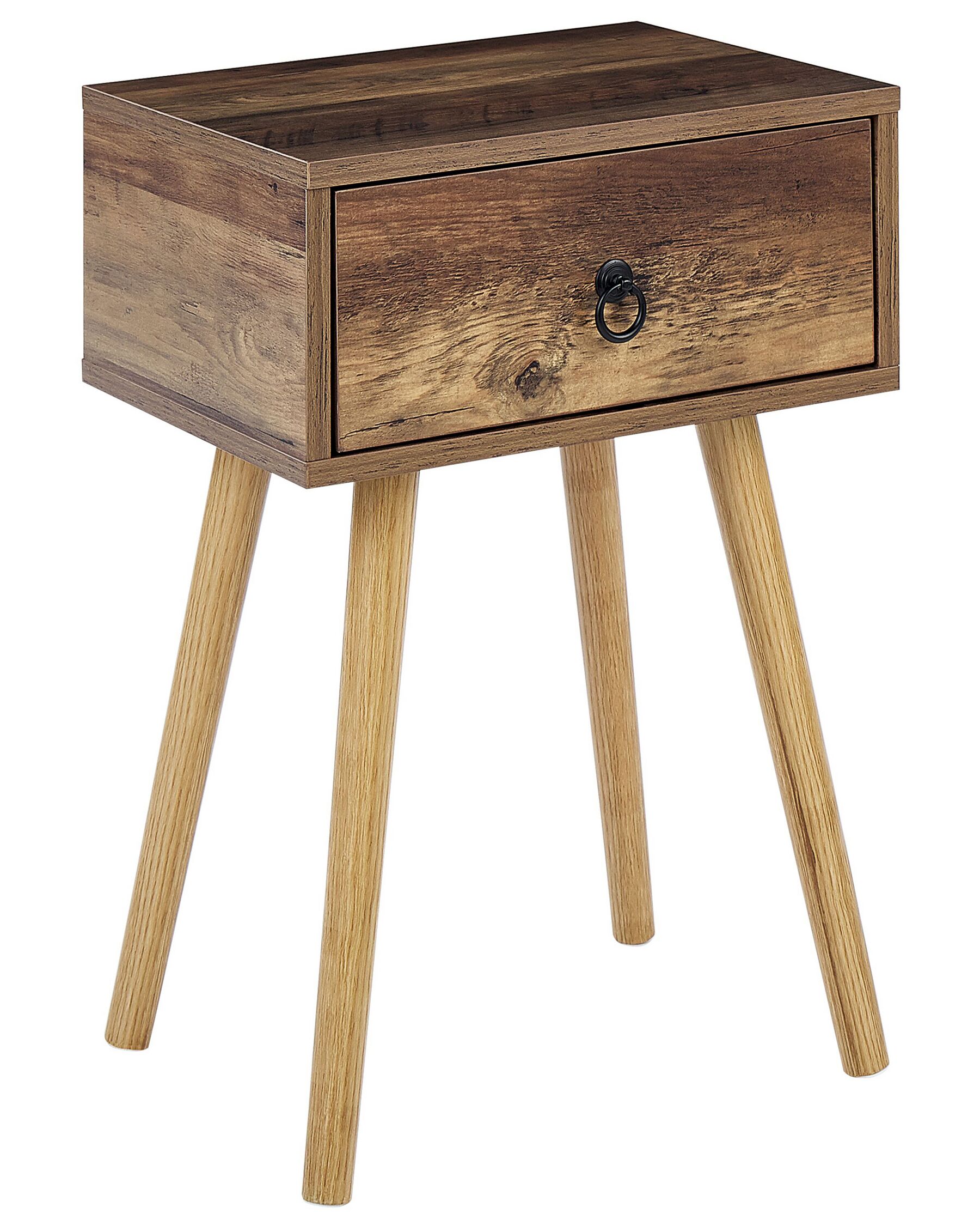 1 Drawer Bedside Table Dark Wood BATLEY_790370