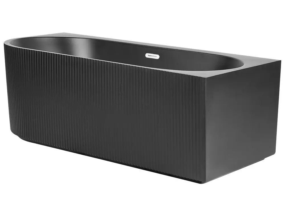 Corner Bath GOCTA 1700 x 800 mm Black Left Hand_879123