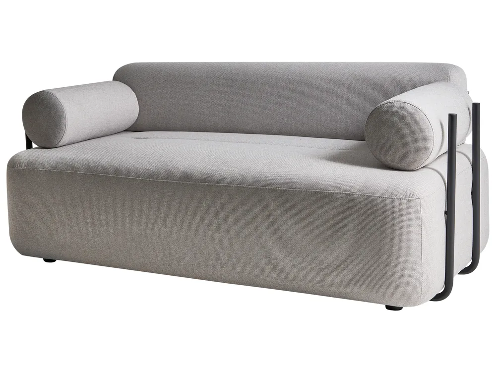 Sofa 2 Seater ELVA Fabric Light Grey_1035680