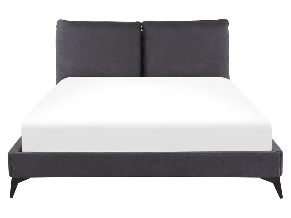 Bed Velvet MELLE 160 x 200 cm (EU King Size) Dark Grey_791193