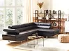 Corner Sofa NORREA Faux Leather Black Left Hand