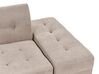 Slaapbank met hocker stof taupe FALSTER_935853