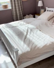 Bed Pine Wood GIVERNY 180 x 200 cm (EU Super King) White_1027260