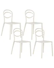 Set of 4 Garden Chairs COVOLO Off-White_1017280