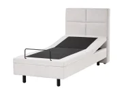 Bett verstellbar Stoff VICEROY 80 x 200 cm Hellbeige_1044464