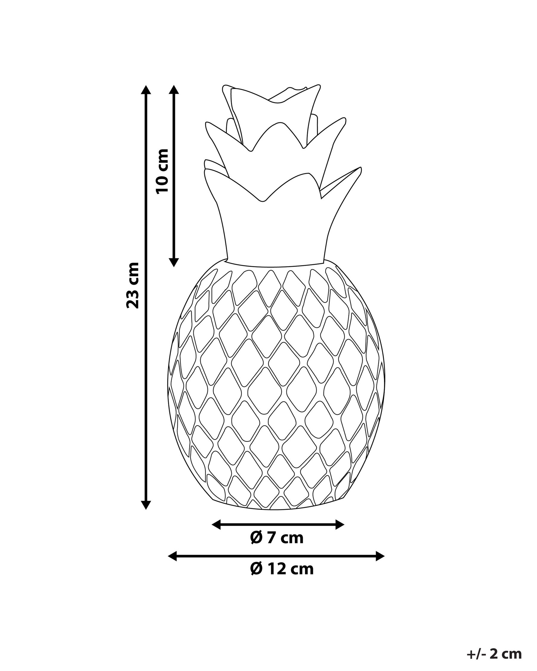 Figurka dekoracyjna Ananas TYANA Ceramika Biały_735301