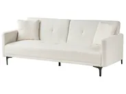 Sofa Bed 3 Seater LUCAN Boucle Off-White_914805