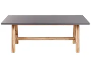 Garden Dining Set with Stools 6 Seater TONNARE Concrete Grey_930657
