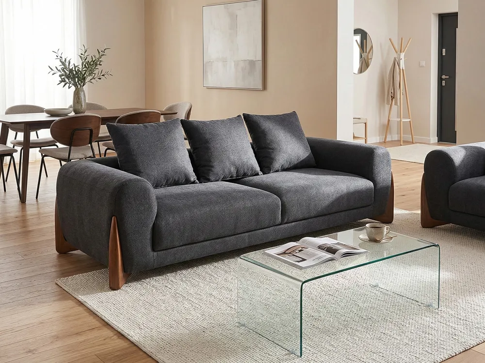 Sofa dla 3 osób VINLIDEN Czarny