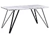 Dining Table MOLDEN Marble/ Black 150 cm 80 cm