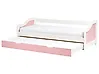 Trundle Bed Pine Wood LUNERAY 90 x 200 cm (EU Single) Pink