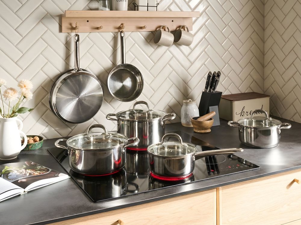 Set di 10 padelle PRIMECOOK Acciaio inox Argento