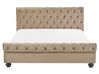 Velvet EU King Size Bed Beige AVALLON_728959