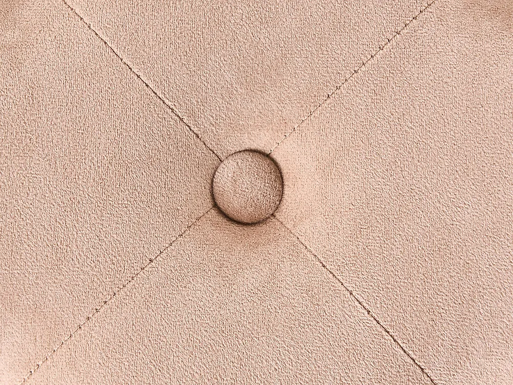 Pouf mit Stauraum LORETTO Samtstoff Beige_1186168