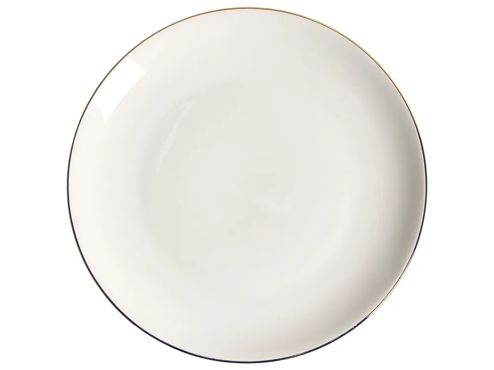 Zastawa stołowa 12-częściowa CUMIN Porcelana Złamana biel/ złoty_1061587