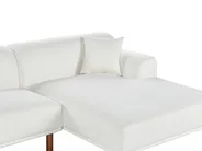 Corner Sofa 3 Seater HOLT with Ottoman Boucle White Left Hand_959473