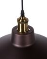 Metal Pendant Lamp Brown PECHORA_692528