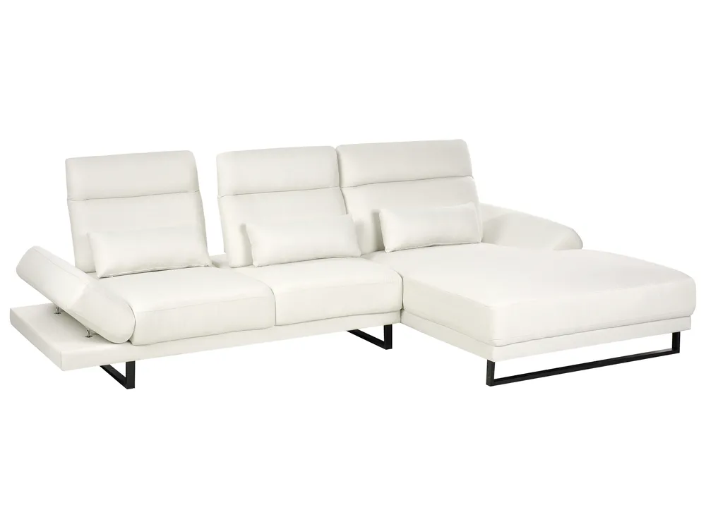 Corner Sofa 4 Seater IKAST Fabric Off-White Left Hand_961832