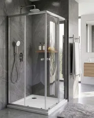 Cabina doccia HUAPI 90 x 90 x 190 cm Argento_1116679
