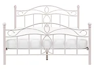 Bed Metal ANTLIA 160 x 200 cm (EU King Size) Light Beige_1165292