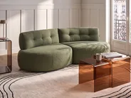 Sofa 3 Seater LAERDAL Fabric Green_1062031
