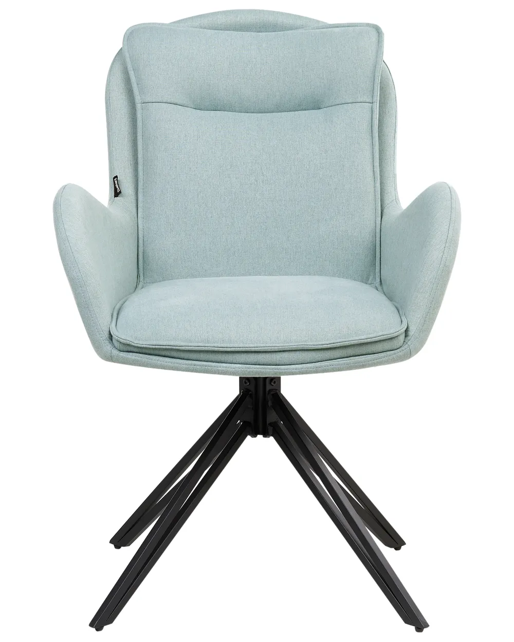 Set of 2 Dining Chairs Swivel AVELAR Fabric Light Blue_945011