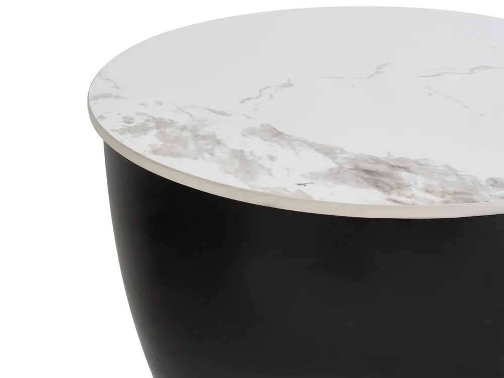 Side Table NADINE with Storage Ceramic Black_966017