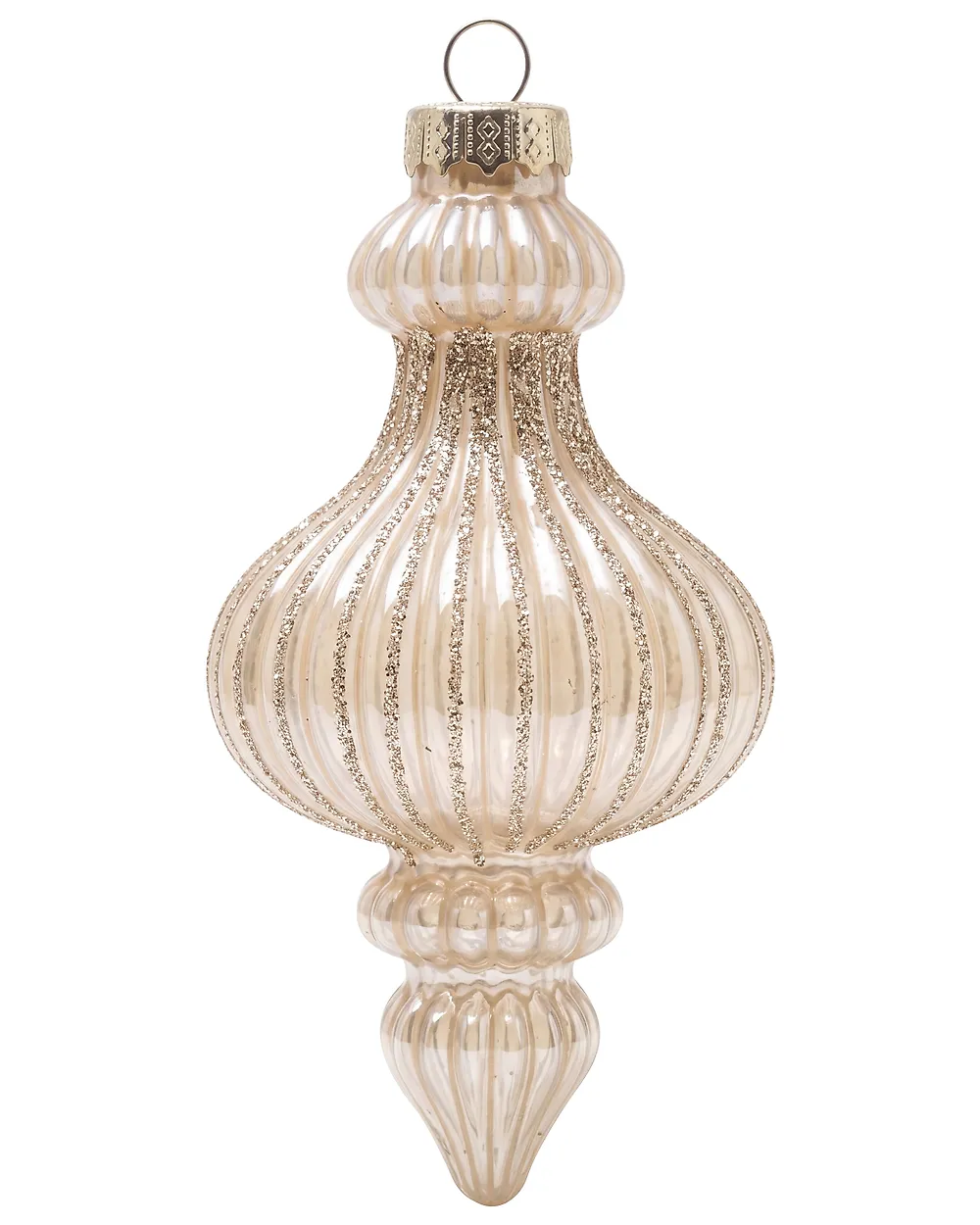 Set of 42 Baubles ICEGLOW Glass Gold_1192285