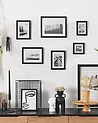 Set of 6 Photo Frames ZINARE Landscape Black