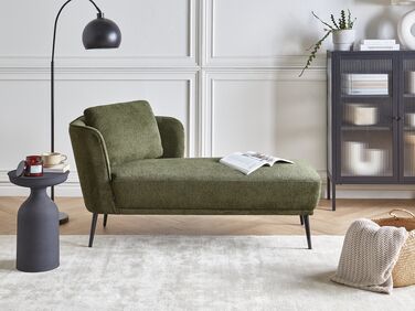 Left Hand Fabric Chaise Lounge Dark Green ARTHEZE 