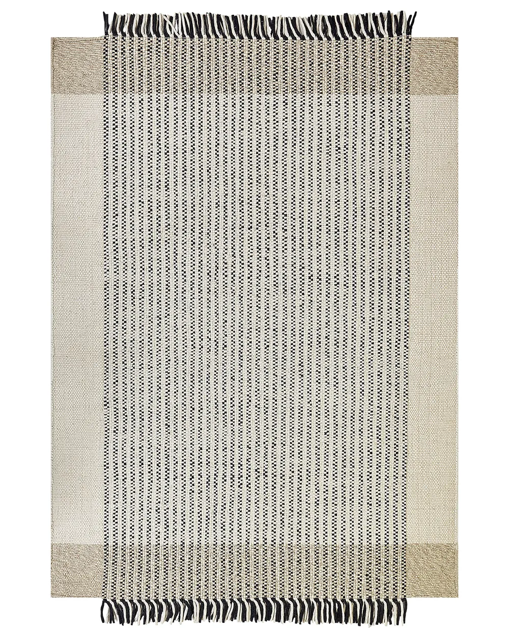 Vloerkleed wol beige/zwart in diverse formaten DIVARLI