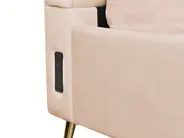 Bett mit Lattenrost Samtstoff MIRIBEL 180 x 200 cm Beige_870662