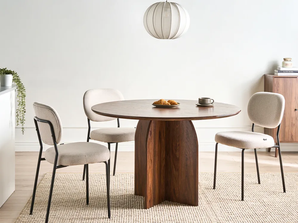 Dining Table YARRA Dark Brown 120 cm 120 cm