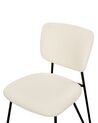 Sada 2 jídelních židlí s buklé čalouněním krémově bílé NELKO_884723